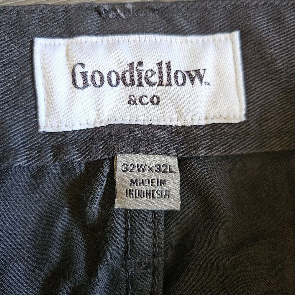 Mens Stretch Slim Terry 5-Pocket Pants - Goodfellow & Co Dark Gray 32"x32" NWT - Picture 2 of 3